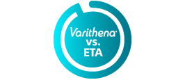 Varithena vs ETA inside teal gradient circle 