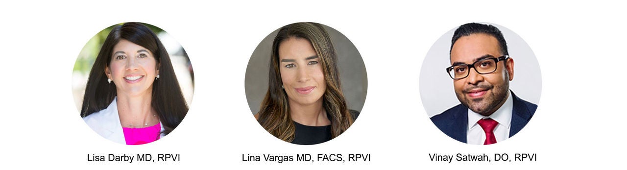 Headshots of Dr. Darby, Dr. Vargas and Dr. Satwah