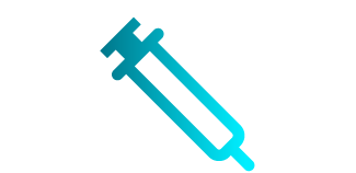 Syringe and needle icon symbolizing medical procedures and treatments.