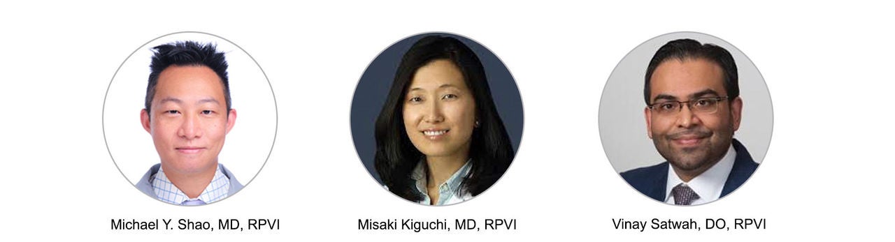 Headshots of Dr. Shao, Dr. Kiguchi and Dr. Satwah