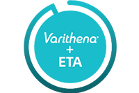 varithena plus ETA in teal blue circle