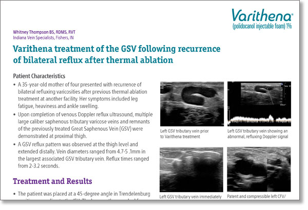 Case study first page with title and images of ultrasounds