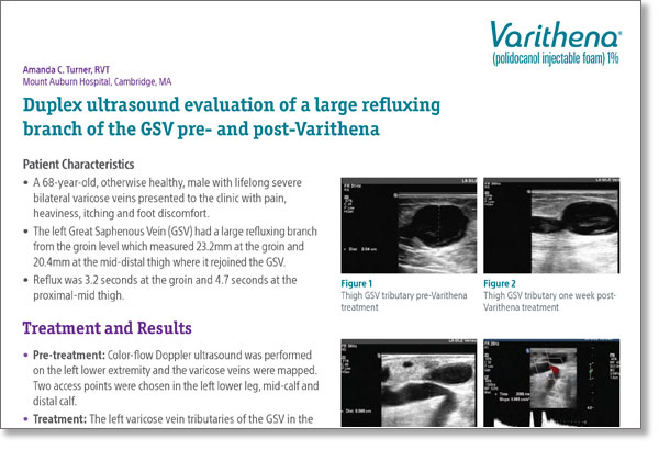 Case study first page with title and images of ultrasounds